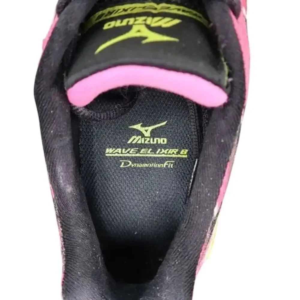 Mizuno Shoes Womens 9 Athletic Trainers Wave Elixir 8 Running Sport Active Pink